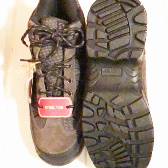Boots mens new size 7M steel toe Dexter Work leather man made materials brown main image 5